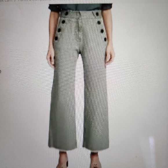 NWT 10 Crosby Derek Lam SlimWide Leg Sailor Fatigue Culotte Pants Size 0